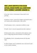 HRCI aPHR CERTIFICATION EXAM ACTUAL EXAM PAPER 2026 QUESTIONS WITH CORRECT ANSWERS GRADED A&plus;