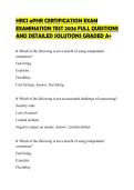 HRCI aPHR CERTIFICATION EXAM EXAMINATION TEST 2026 FULL QUESTIONS AND DETAILED SOLUTIONS GRADED A&plus;