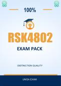 RSK4802 Exam Pack 2026 - Distinction Guaranteed  &lowbar;UNISA