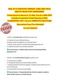 WGU D119 PEDIATRIC PRIMARY CARE AND CHILD  HEALTH OBJECTIVE ASSESSMENT   Comprehensive Resource To Help You Ace 2026-2027  Includes Frequently Tested Questions With  ELABORATED 100&percnt; Correct COMPLETE SOLUTIONS  Guaranteed Pass First Attempt&excl;&excl;  Current Upda