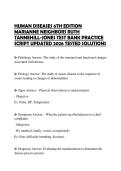 HUMAN DISEASES 6TH EDITION MARIANNE NEIGHBORS RUTH TANNEHILL-JONES TEST BANK PRACTICE SCRIPT UPDATED 2026 TESTED SOLUTIONS