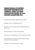 HUMAN DISEASES 6TH EDITION MARIANNE NEIGHBORS RUTH TANNEHILL-JONES TEST BANK CERTIFICATION REVIEW SET 2026 ANSWERS GUARANTEED PASS