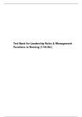 Test Bank for Leadership Roles & Management Functions in Nursing &lpar;11th Ed&period;