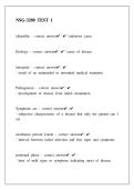 NSG-3280 Test 1 Comprehensive Study Guide with Fully Explained Answers