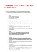 A&sol;P 1 BIO 137 EXAM 1 STUDY GUIDE 2026  LATEST UPDATE