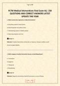 PLTW Medical Interventions Final Exam ALL 250 QUESTIONS AND CORRECT ANSWERS LATEST UPDATE THIS YEAR&period;pdf