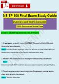 NEIEP 100 Final Exam Study Guide Questions and Verified Answers 100&percnt; Guarantee Score Pass 