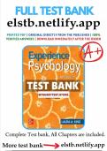 Test Bank for Experience Psychology 5th Edition By Laura King complete guide&period;