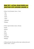 IBAM TEST 1 ACTUAL EXAM PAPER 2026 QUESTIONS WITH ANSWERS GRADED A&plus;