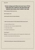 Florida Underground Utility Contractor Exam ACTUAL EXAM 2026-2027 COMPLETE 200 QUESTIONS AND VERIFIED SOLUTIONS LATEST UPDATE THIS YEAR&period;pdf