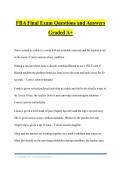 FBA Final Exam Questions and Answers Graded A&plus;