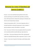 instructor key terms 1-8 Questions and Answers Graded A&plus;