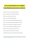 Level 2 Gym instructor key vocabulary Exam Questions and Answers Graded A&plus;