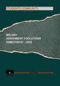 MRL2601 - Exam &lpar;elaborations&rpar;  ASSESSMENT 3 SOLUTIONS SEMESTER 1 2026