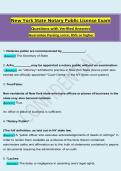 New York State Notary Public License Exam Questions with Verified Answers Guarantee Passing score&colon; 85&percnt; or higher 