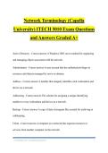 Network Terminology &lpar;Capella University&rpar; ITECH 5010 Exam Questions and Answers Graded A&plus;