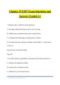 Chapter 19 EMT Exam Questions and Answers Graded A&plus;