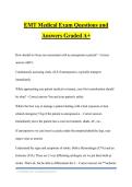 EMT Medical Exam Questions and Answers Graded A&plus;