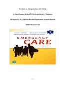 Test Bank for Emergency Care 14th Edition by Daniel Limmer&comma; Michael F&period; O'Keefe and Edward T&period; Dickinson &vert;All Chapters &lpar;1-41&rpar; &vert; Q&A Verified with Explanations &vert;Grade A&plus; Assured &vert;ISBN 9780135379134