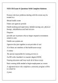 NUR 158 Exam &num;1 Questions With Complete Solutions