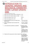 INTRODUCTION TO  GENERAL ORGANIC AND  BIOLOGICAL CHEMISTRY  EXAM 1 LATEST UPDATE  2026 