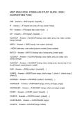 MIST 2090 EXCEL FORMULAS STUDY GUIDE &vert; 2026 &vert; GUARANTEED PASS