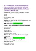 NYC Master Plumber License Exam Fundamentals&colon; Practice Questions with Correct Answers