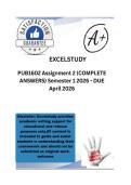 PUB1602 Assignment 2 &lpar;COMPLETE ANSWERS&rpar; Semester 1 2026 - DUE April 2026&semi; &semi; 100&percnt; trusted &comma;comprehensive and complete reliable solution with clear explanation