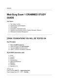 RNSG 1341 Med-Surg Exam 1 CRAMMED STUDY GUIDE &vert; Complete Solutions&comma; Latest Version