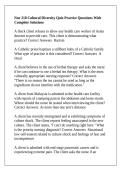 Nur 210 Cultural Diversity Quiz Practice Questions With Complete Solutions