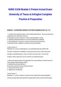 NURS 5338 Module 2 Pretest Actual Exam&colon; University of Texas at Arlington Complete Practice & Preparation