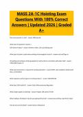 MASS 2A-1C Hoisting Exam Questions With 100&percnt; Correct Answers &vert; Updated 2026 &vert; Graded A&plus;