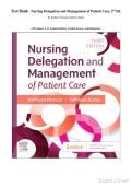 Test Bank - Nursing Delegation and Management of Patient Care&comma; 3rd Edition&period; By Kathleen Motacki&comma; Kathleen Burke&period; &lpar;All Chapters 1-21&comma; Updated Edition&comma; Verified Answers with Rationales&rpar;