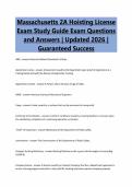 Bundle Package For MA Hoisting License  Exam Questions with 100&percnt; Correct Answers &vert;Verified &vert;Guaranteed Pass &vert; 2026