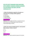 NYC Site Safety Manager Exam&colon; Practice Questions with Correct Answers