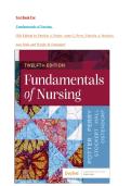 Test Bank For Fundamentals of Nursing&comma; 12th Edition by Patricia A&period; Potter&comma; Anne G&period; Perry&comma; Patricia A&period; Stockert&comma; Amy Hall&comma; and Wendy R&period; Ostendorf&vert;Latest 2026&period;