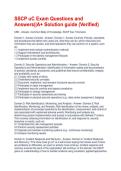SSCP uC Exam Questions and Answers&vert;&vert;A&plus; Solution guide &lpar;Verified&rpar;