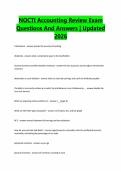 NOCTI Accounting Review Exam Questions And Answers &vert; Updated 2026