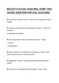 BIOLOGY B ACTUAL EXAM FINAL SCRIPT 2026 SOLVED QUESTIONS WITH FULL SOLUTIONS