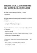 BIOLOGY B ACTUAL EXAM PRACTICE GUIDE 2026 QUESTIONS AND ANSWERS VERIFIED