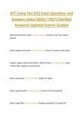 ATT Comp Test &lpar;FC&rpar; Exam Questions and  Answers Latest &lpar;2026 &sol; 2027&rpar; &lpar;Verified  Answers&rpar; Updated And A&plus; Graded 