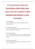 PCA Exam Insects&comma; Mites and  Invertebrates Study Guide Exam  Latest 2026&sol;2027 Updated Verified  Questions and Solutions A&plus; Pass  Guaranteed
