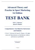 Complete Test Bank - Advanced Theory and Practice in Sport Marketing&comma; 1st Edition &ndash; Eric Schwarz&comma; Jason Hunter &ndash; ISBN 9780750684910 &lpar;All Chapters 1&ndash;15&rpar;