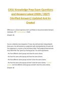 CASLI Knowledge Prep Exam Questions  and Answers Latest &lpar;2026 &sol; 2027&rpar;  &lpar;Verified Answers&rpar; Updated And A&plus;  Graded 