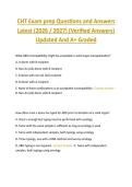 CHT Exam prep Questions and Answers  Latest &lpar;2026 &sol; 2027&rpar; &lpar;Verified Answers&rpar;  Updated And A&plus; Graded
