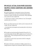 BPH NCLEX ACTUAL EXAM PAPER 2025&sol;2026 MULTIPLE CHOICE QUESTIONS AND ANSWERS GRADED A&plus;