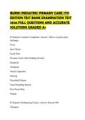 BURNS PEDIATRIC PRIMARY CARE 7TH EDITION TEST BANK EXAMINATION TEST 2026 FULL QUESTIONS AND ACCURATE SOLUTIONS GRADED A&plus;