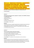 WGU D196 PRINCIPLES OF FINANCIAL & MANAGERIAL ACCOUNTING 2026 &vert; COMPLETE OA STUDY GUIDE