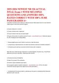 NR 226 Actual Final Exam 1 2025