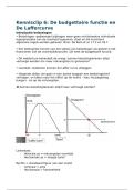 Aantekeningen Kennisclips Thema 6&colon; De Laffer-curve&comma; Belastingontvangsten en het Mechanisme van Afwenteling